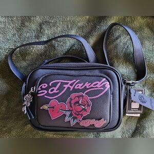 Ed Hardy Black Crossbody Bag